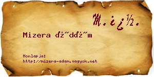 Mizera Ádám névjegykártya